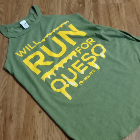 Fitness Tee Tops - Green, racer style Tshirt xs
